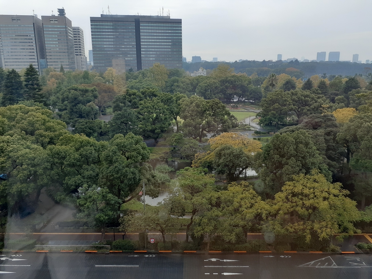 雨の東京 たぬきのぱんやさんにっき