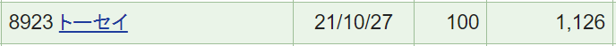 トーセイ約定