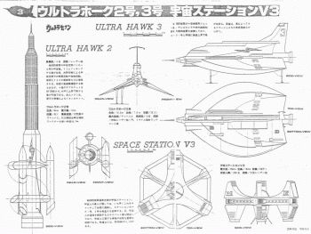 ウルトラホーク3号 型紙の製作過程 - 空想科学的紙工作