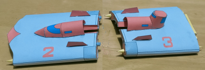 作成中 シュピーゲル号 １ 空想科学的紙工作