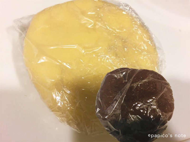 パンダクッキー　白と黒（ココア）の材料