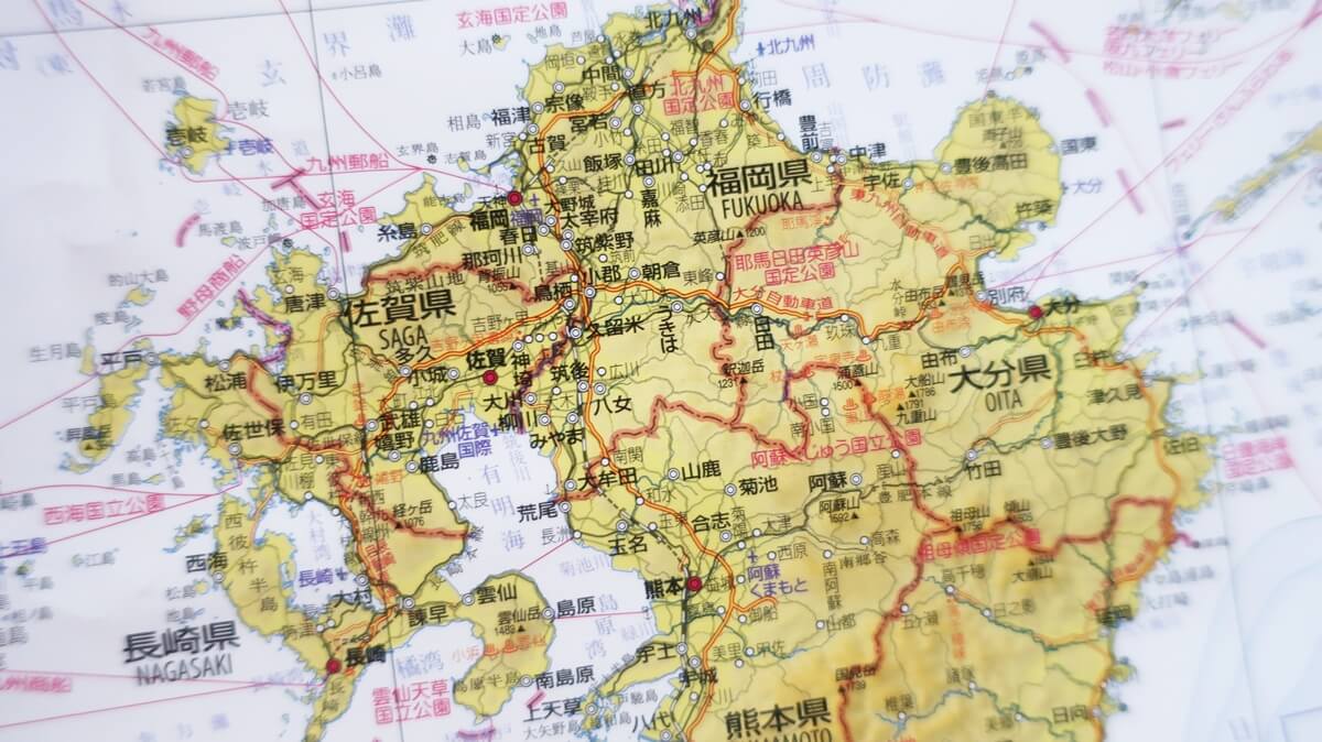 九州北部の地図のスクショ