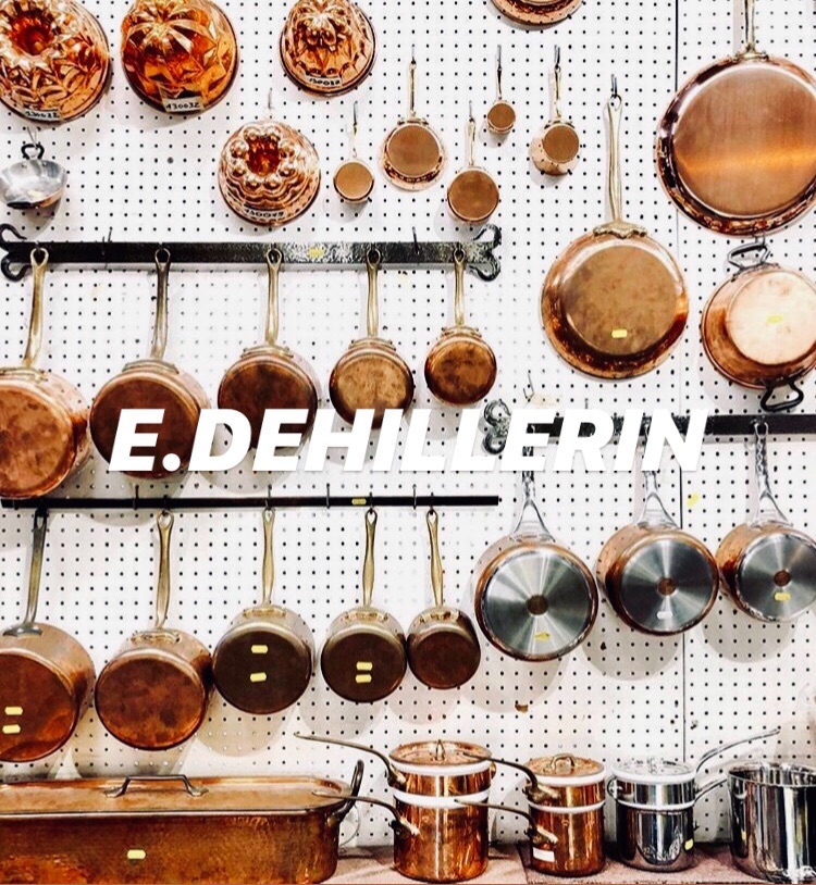 「E.DEHILLERIN（ウ・ドゥイルラン）」の銅製調理器具です。﻿ E.DEHILLERIN】パリ老舗 プロが通う調理器具専門店で一生使える