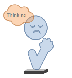 考え込むときの肘のリストレスト