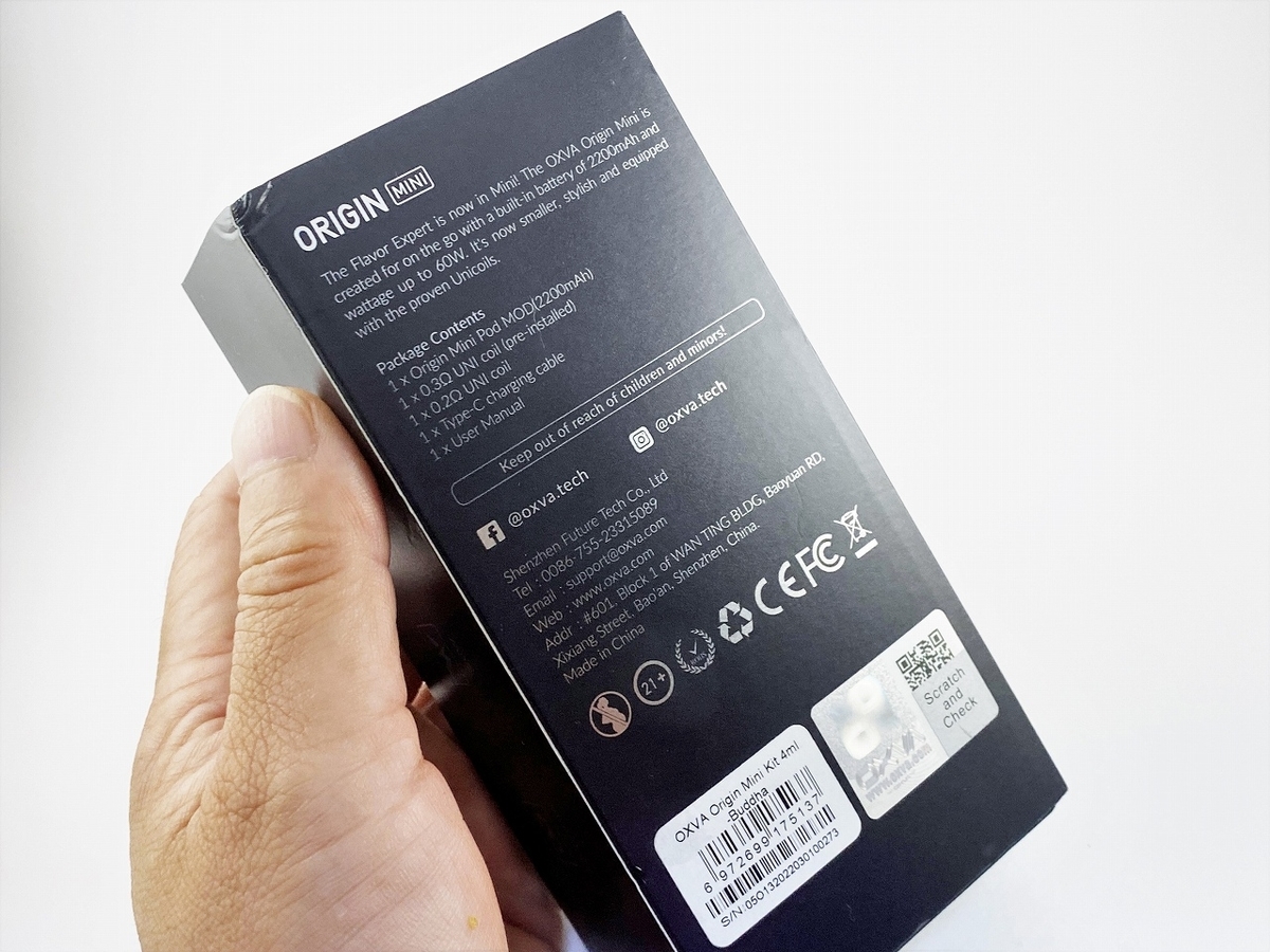 OXVA ORIGIN MINI レビュー Vape & knickknacks