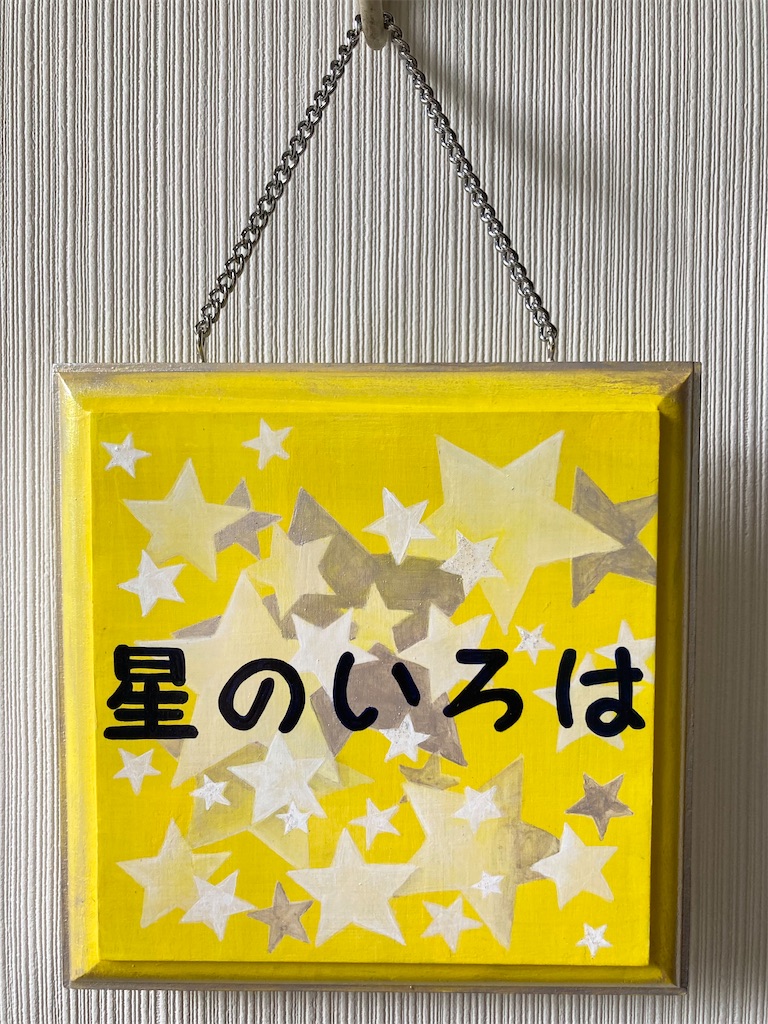 黄色い星の看板を描く3 - hitomi