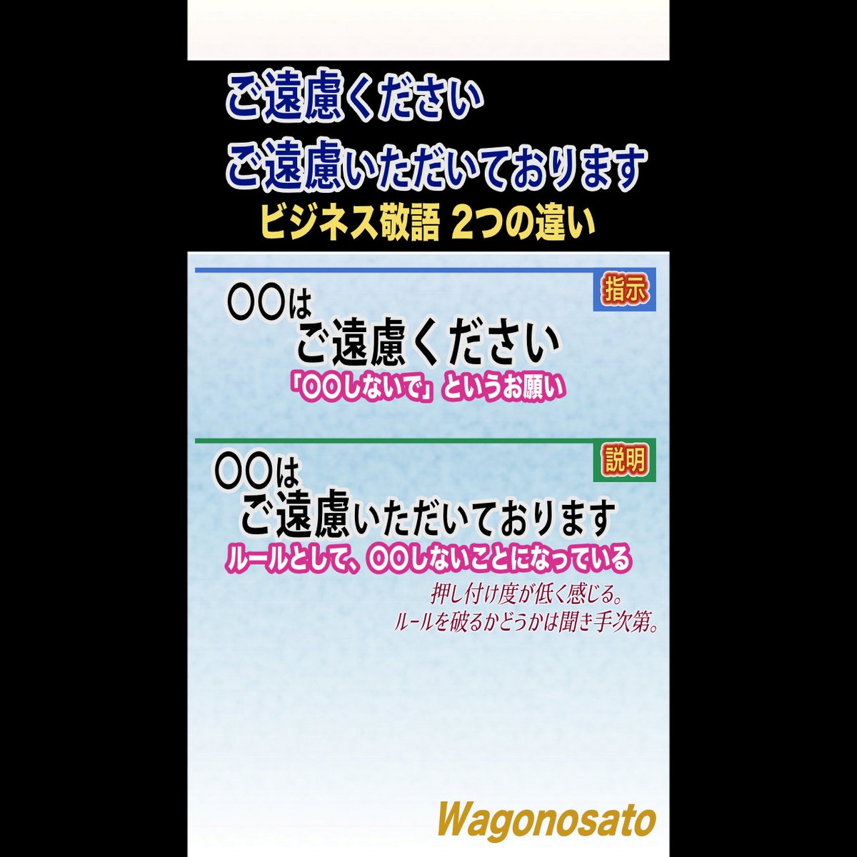 してください・いただいております。2つの違い、前者＝お願い