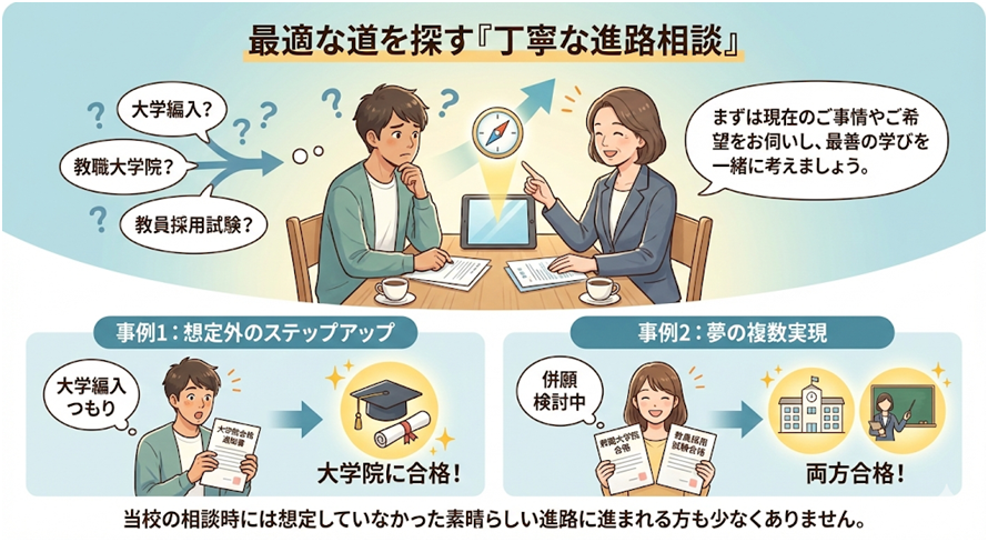 最適な道を探す「丁寧な進路相談」