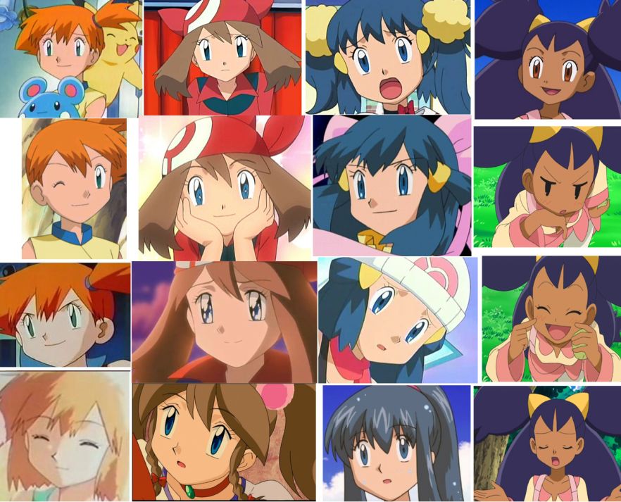 個別 Anime ポケモンシリーズ カスミ ポケモン ハルカ ポケモン ヒカリ ポケモン アイリス ポケモン 比較 の写真 画像 Pema S Fotolife