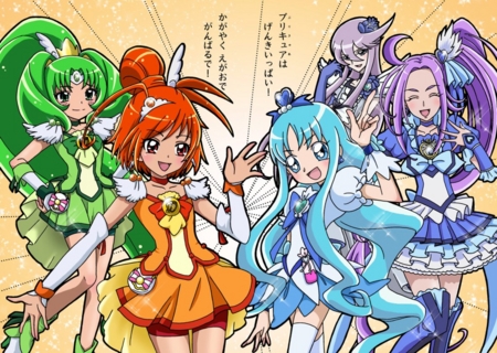 個別 Anime プリキュア スマイルプリキュア 日野あかね 緑川なお 来海えりか 黒川エレン 月影ゆり プリキュアぬりえ の写真 画像 Pema S Fotolife