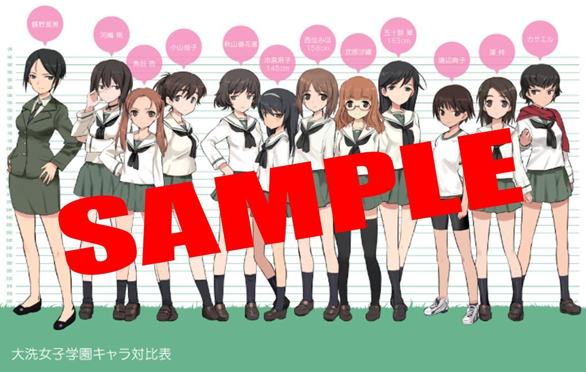 個別「[anime][ガールズ＆パンツァー][ガルパン資料][設定画][島田フミカネ][主人公（あんこう）][生徒会（カメ）][カエサル