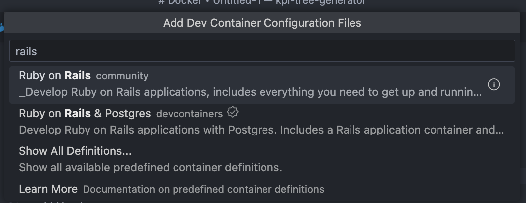 ベースにするDockerイメージを選択する