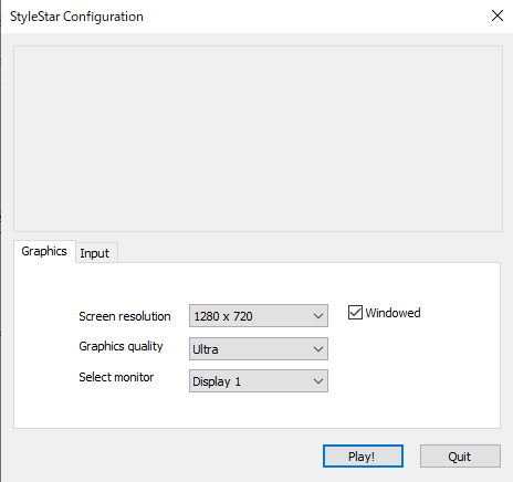 StyleStar設定画面