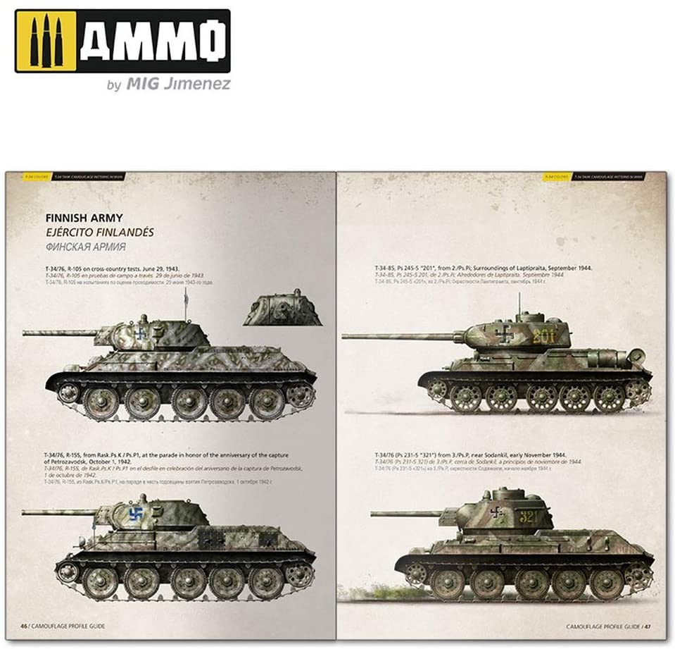 T-34 COLORS - T-34 TANK CAMOUFLAGE PATTERNS IN WWII（AMO-6145