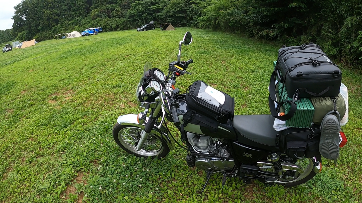 SR400と積載