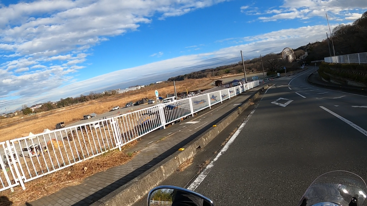遠くから見たかわせみ河原の様子