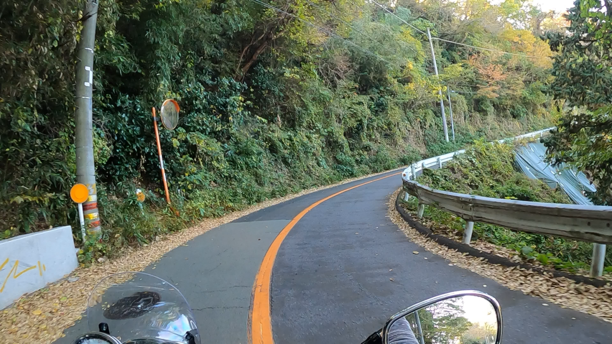 湘南平へ続く勾配のきつい山道