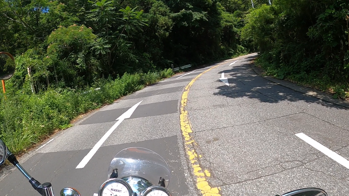 県道42号線のワインディングロード