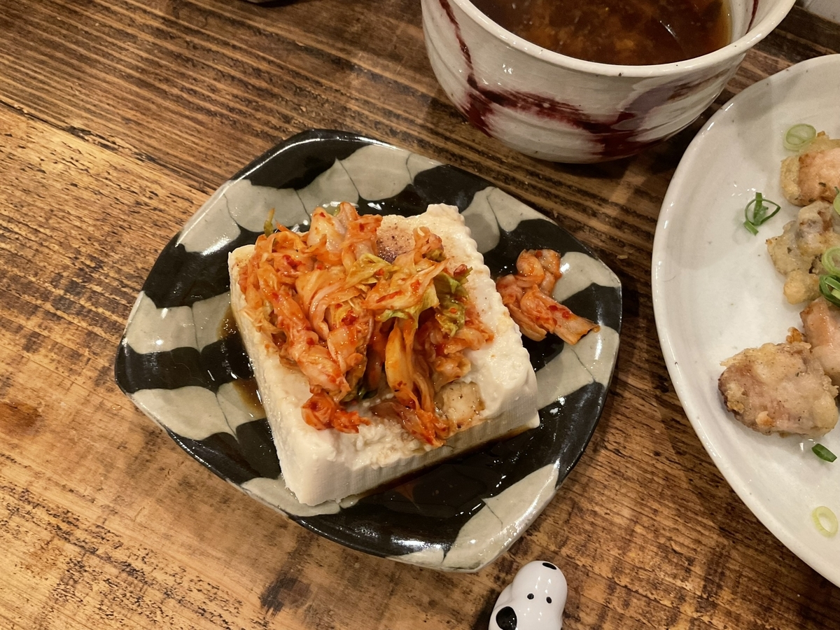 キムチの冷奴