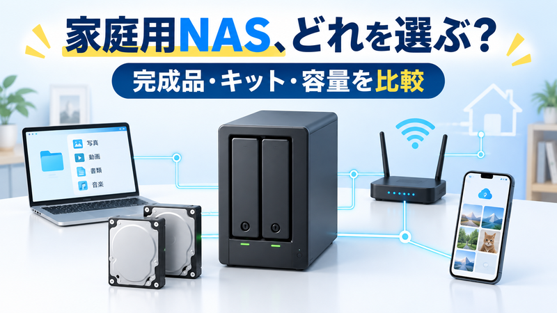 初心者向け】NASおすすめと選び方｜失敗しない構成・容量・設定まで