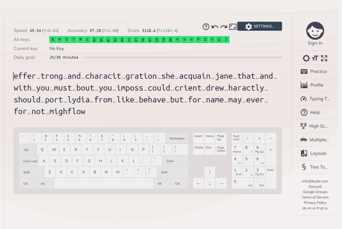keybr.com-screenshot-70wpm-typing-practice-user-interface