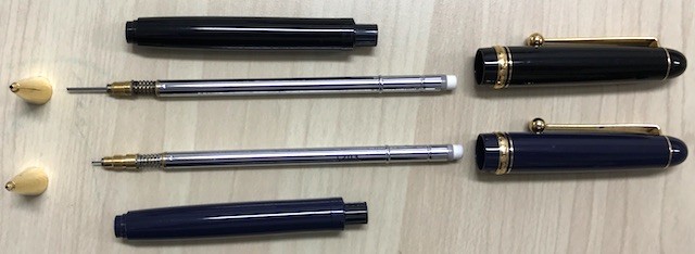 カスタム74シャープペンシルの内部機構を入れ替えて芯径を変更する