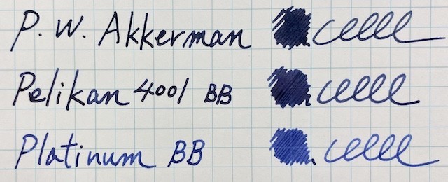 ラムネ瓶が楽しいP.W.Akkermanの没食子ブルーブラックインク