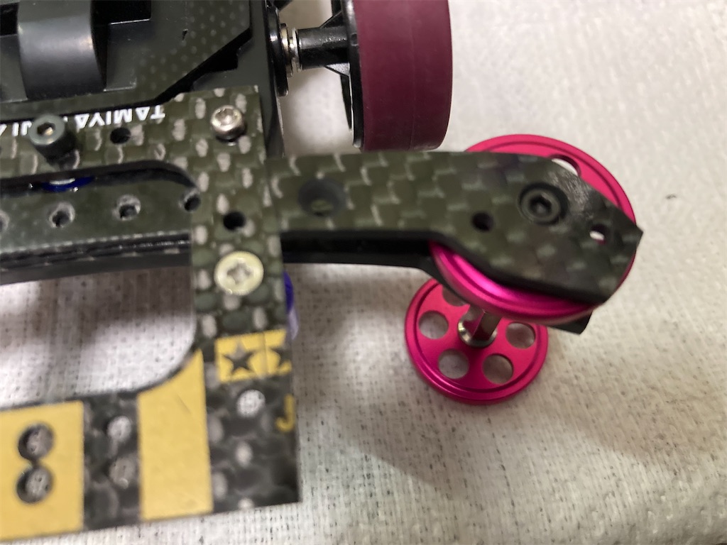 ミニ四駆 MSシャーシ用 染色カーボンメタルヒンジCA-T リヤ