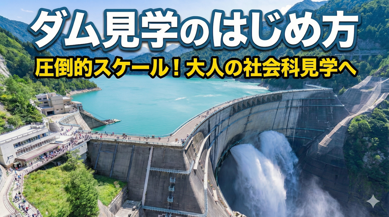 【ダム見学のはじめ方】ダム見学の魅力や見学時の持ち物・服装は？ダムカードのもらい方