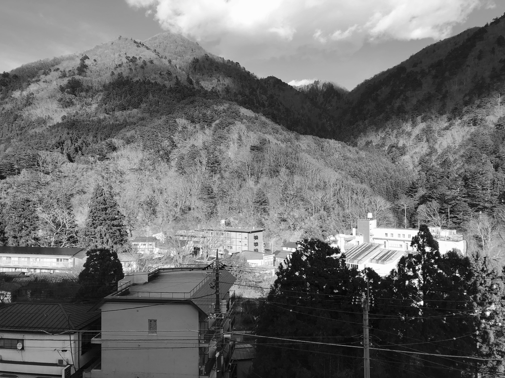 塩原の山並み
