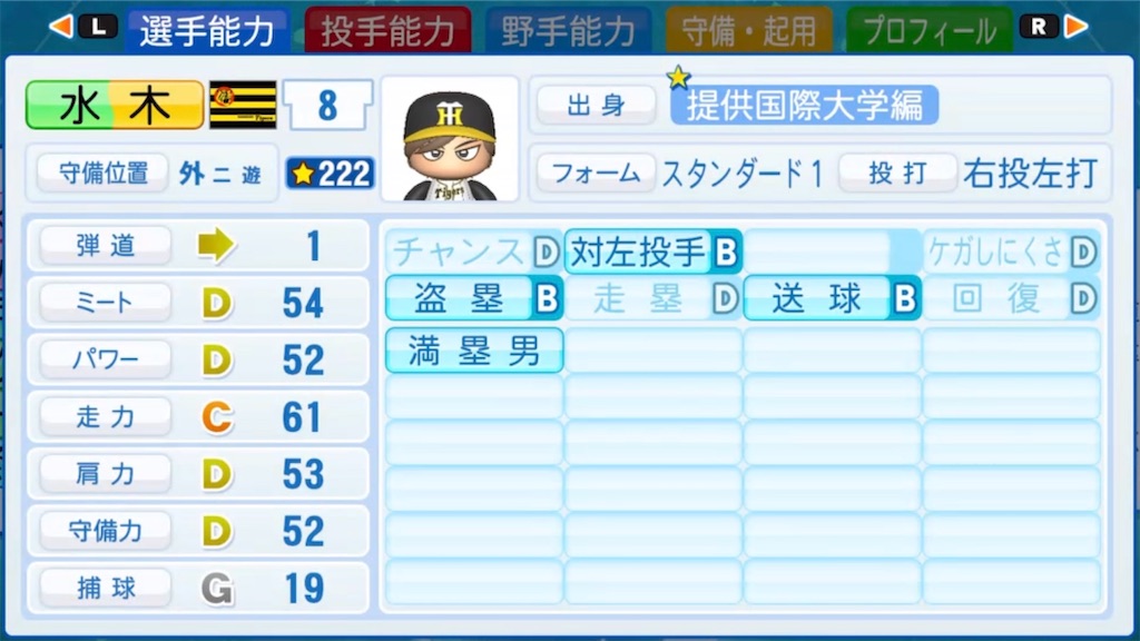 パワプロ2020】水木卓 - ぴーちゃのぱわぶろぐ