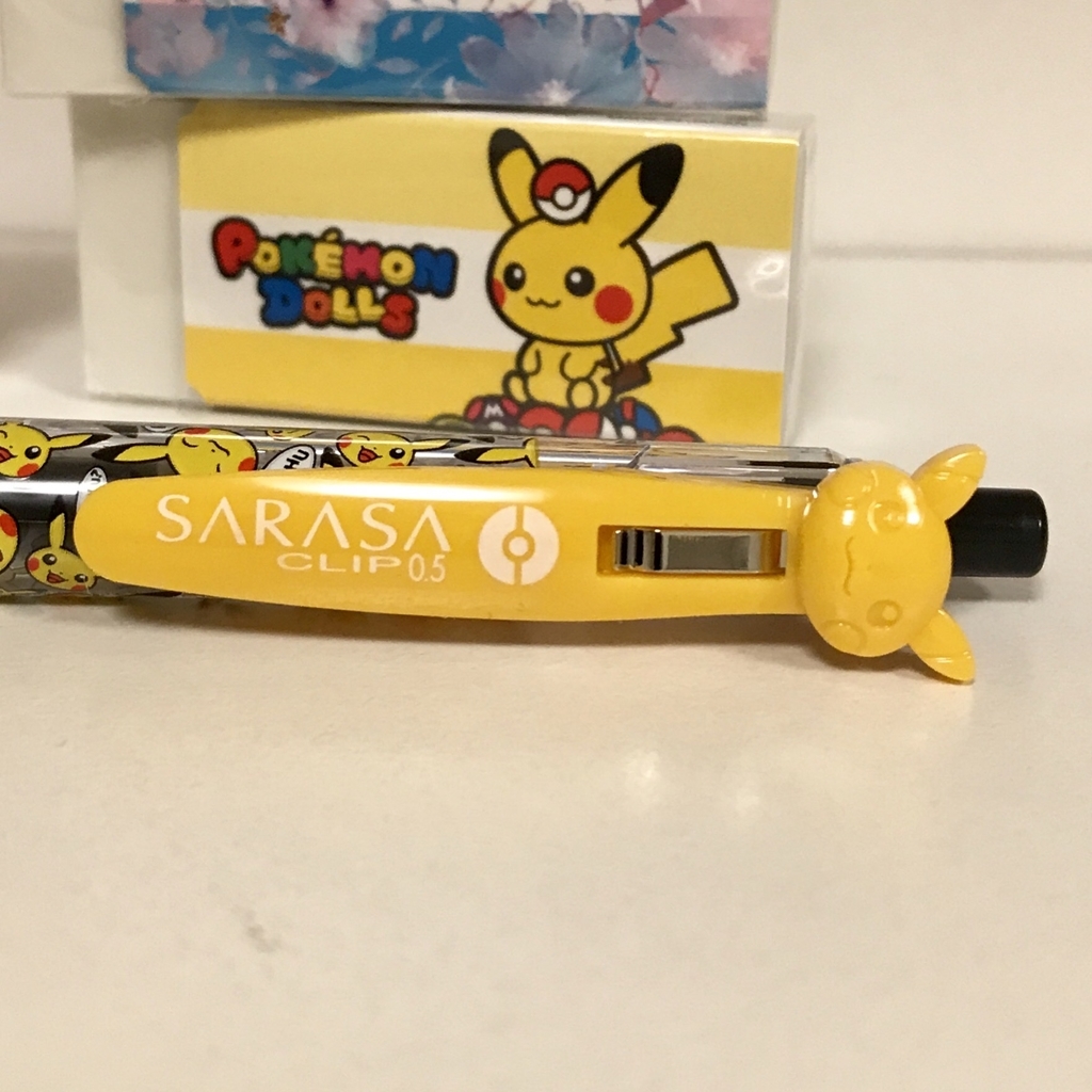 ピカチュウデザインの文具 MONO消しゴムとSARASA クリップ - ポケモン
