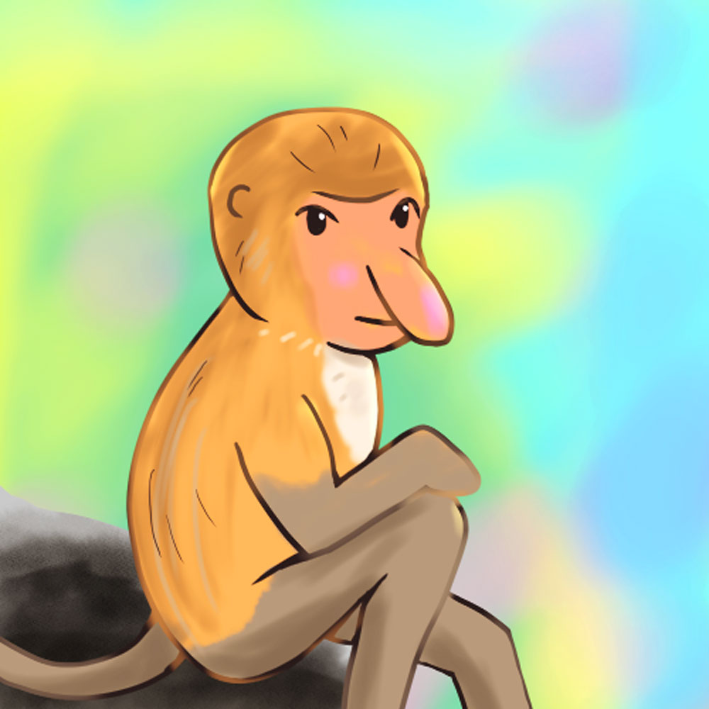 鼻の大きさで人生変わるテングザル Pikapikapi Artのブログ
