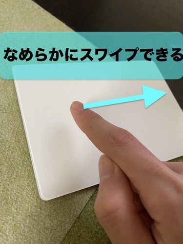 f:id:pineapple-bomb:20200104114438j:plain トラックパッド 大きい 滑りやすい