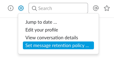 slack retention policy