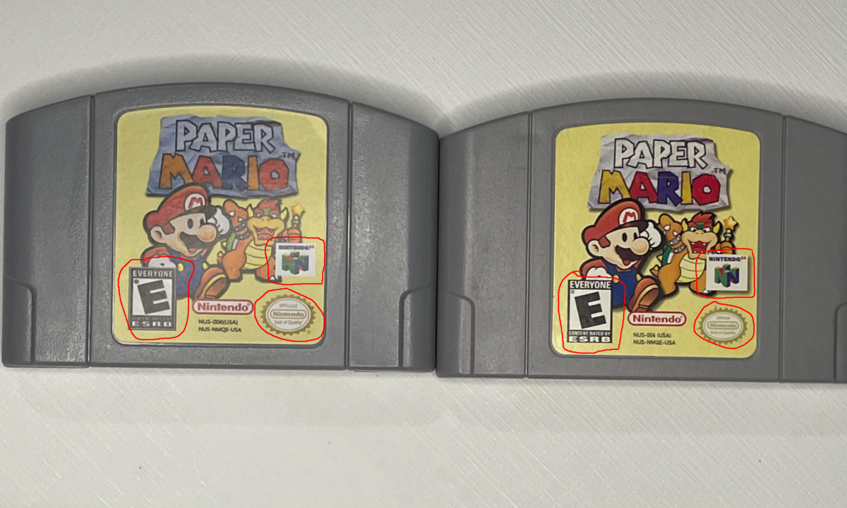 Nintendo64】海賊版64ソフトの見分け方 - 聖域跡地（仮）