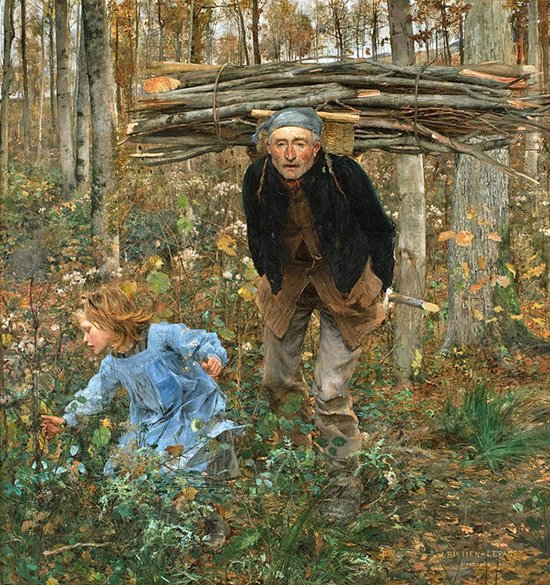 ジュール・バスティヤン＝ルパージュ、日傘をさす少女、希少な画集より ジュール・バスティアン＝ルパージュ 1848年11月1日 - 1884 年12