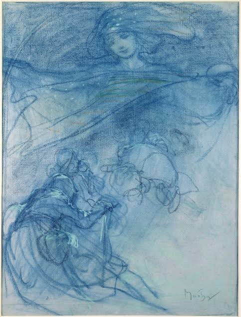 フリー絵画] アルフォンス・ミュシャ 「スラヴ叙事詩 ヴォドナャニのペトル・ヘルチッキー — 悪に悪をもって応えるな」 （1918） |  パブリックドメインQ：著作権フリー画像素材集