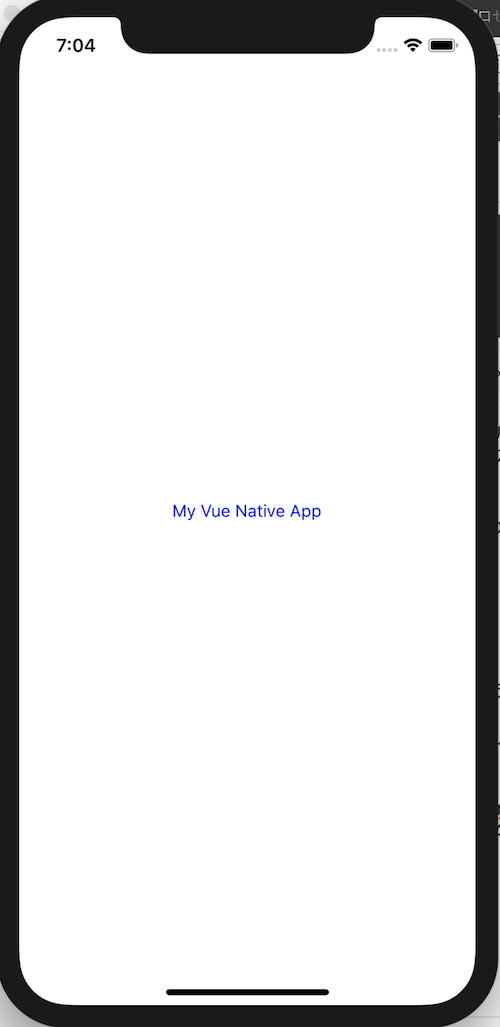 Vue Native実行後