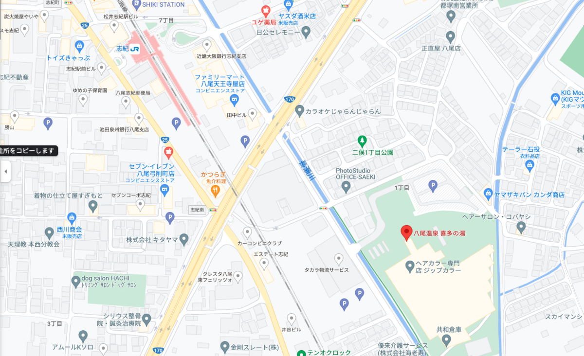 喜多の湯 地図