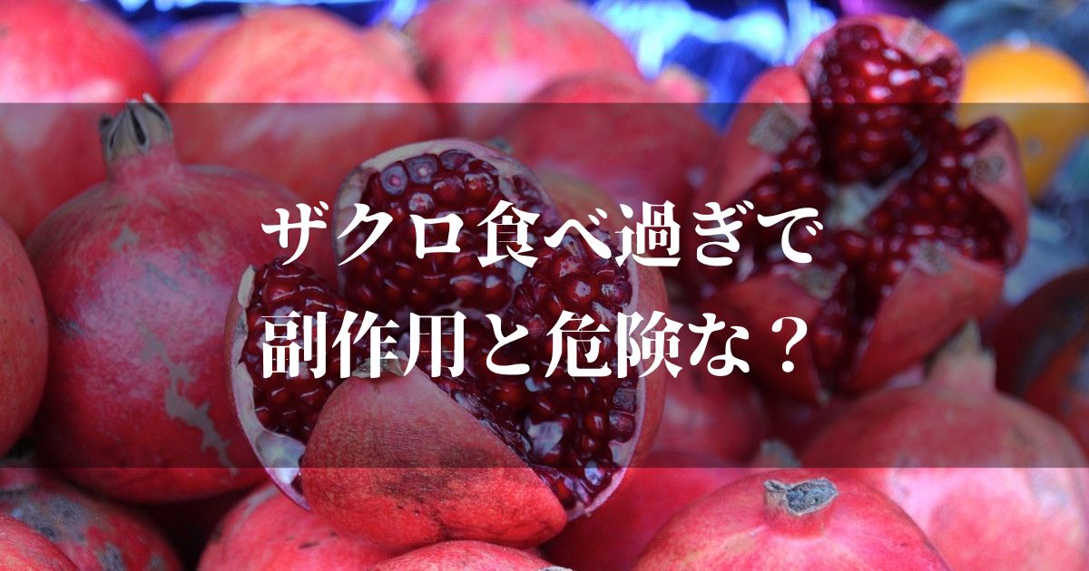 ザクロの食べ過ぎは悪影響？副作用と危険な食べ方とは？