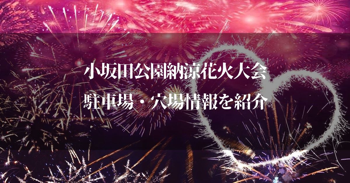 小坂田公園納涼花火大会2023の駐車場と穴場情報は？【地元民からのマル秘情報アリ】