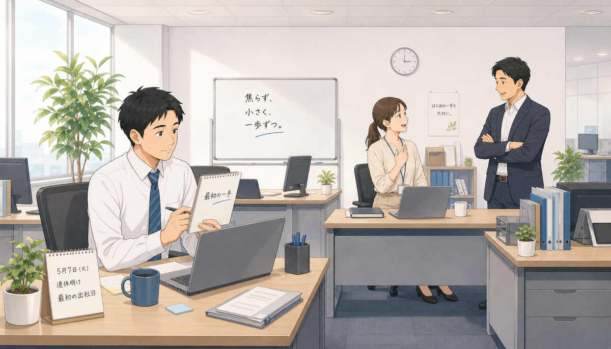 連休明けの職場