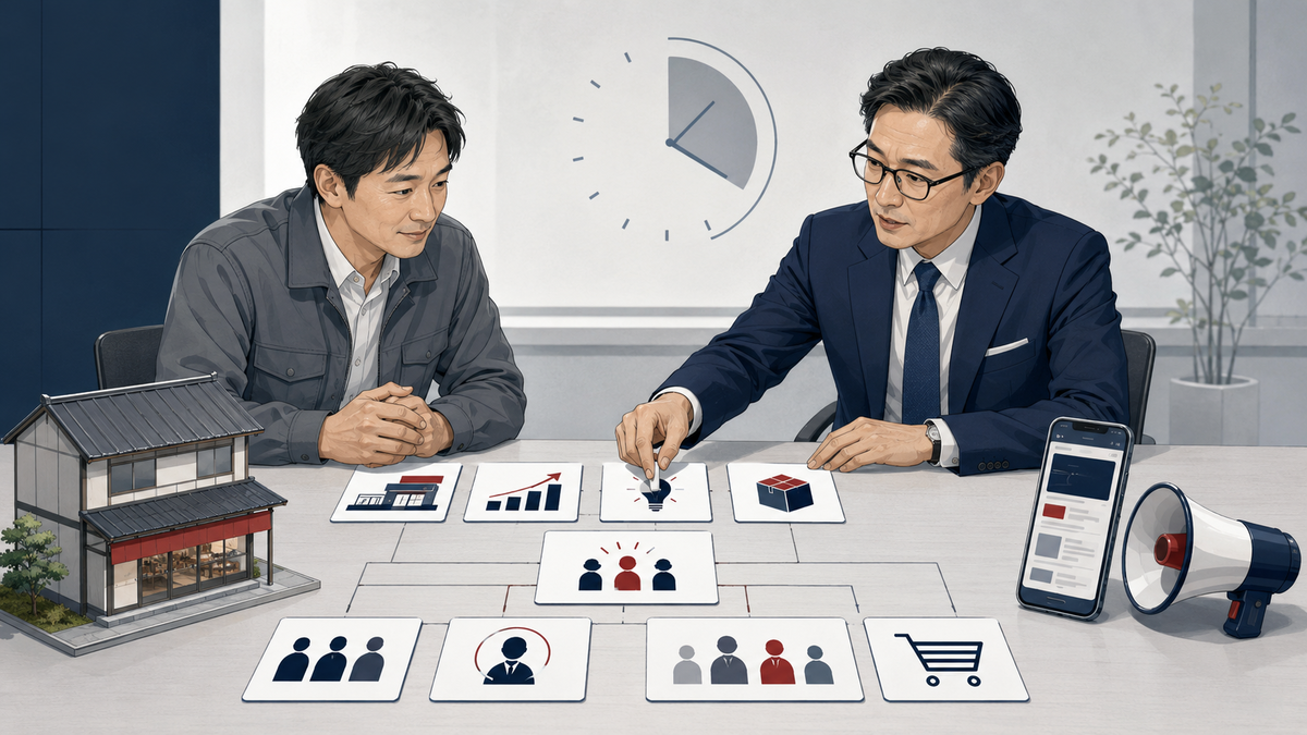 事業全体を見つめ直す2人