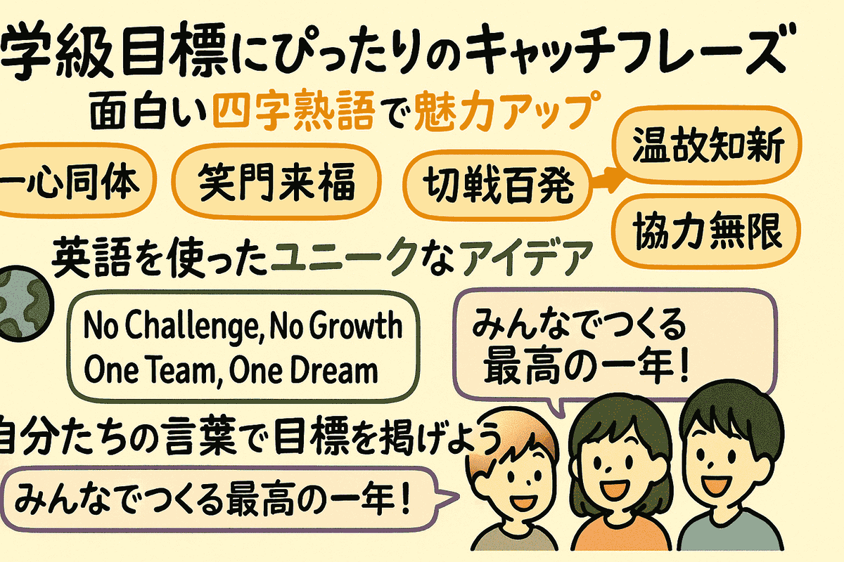 学級目標に使える面白いフレーズを集めました