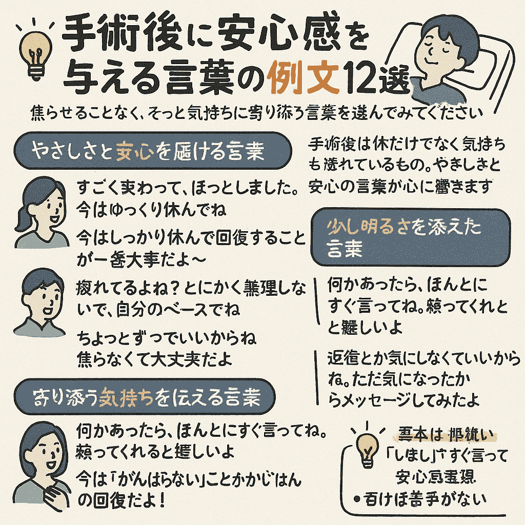 入院 する 人 に かける 言葉
