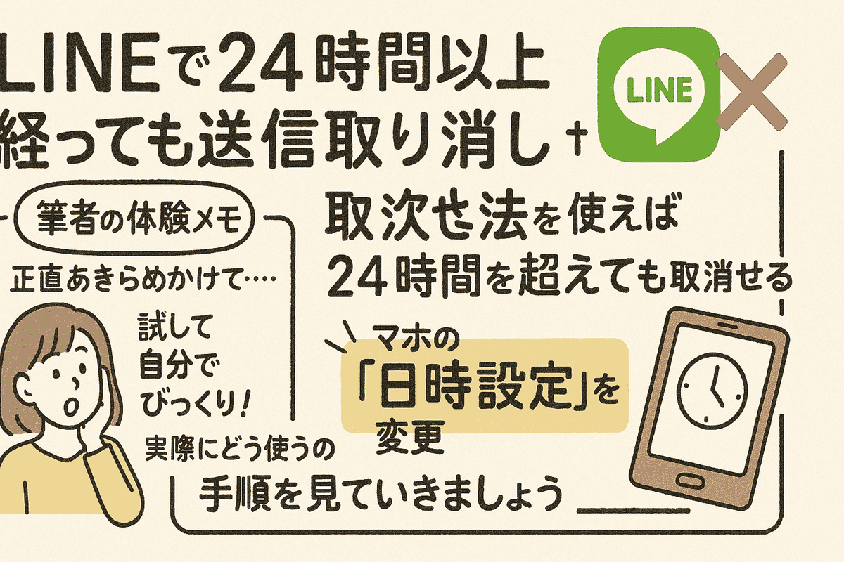 LINE送信取り消し｜24時間後でもメッセージを削除する裏ワザ