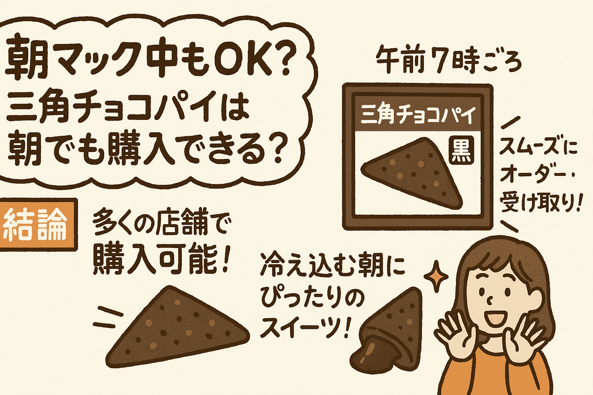 朝マック三角チョコパイ買える