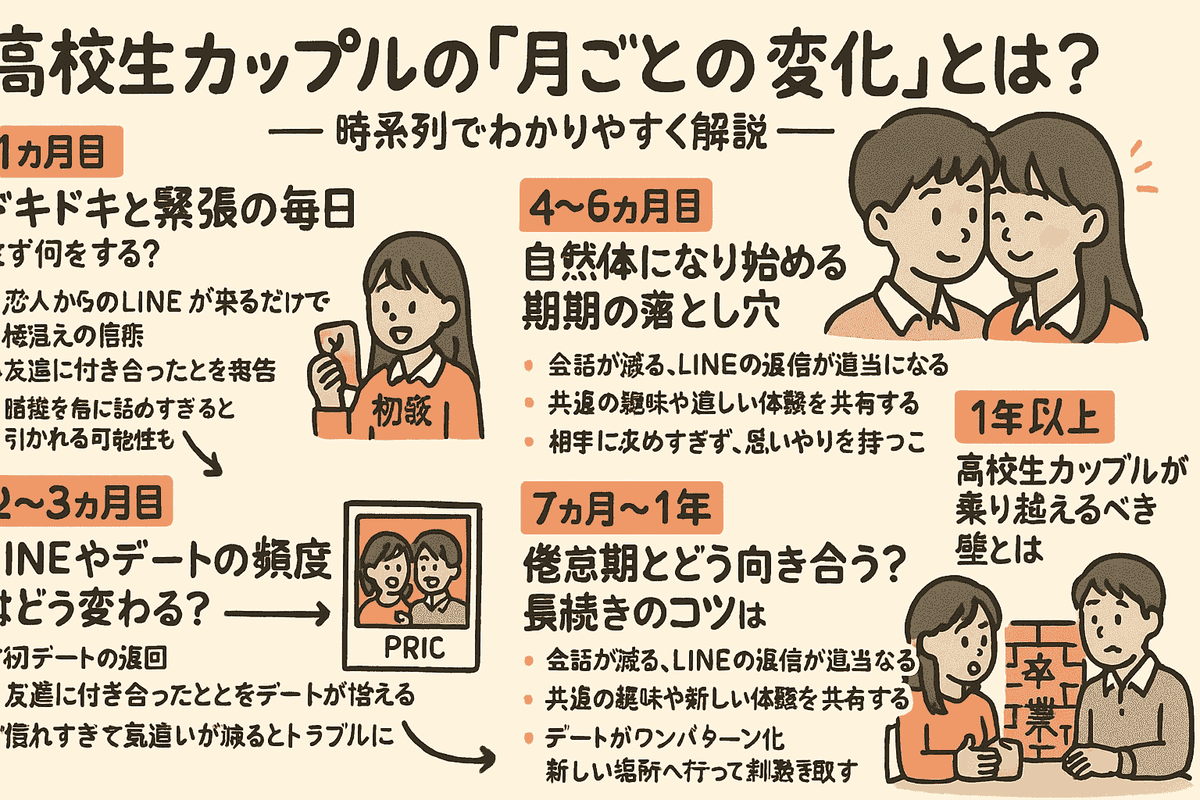 高校生カップルの「月ごとの変化」とは？時系列でわかりやすく解説