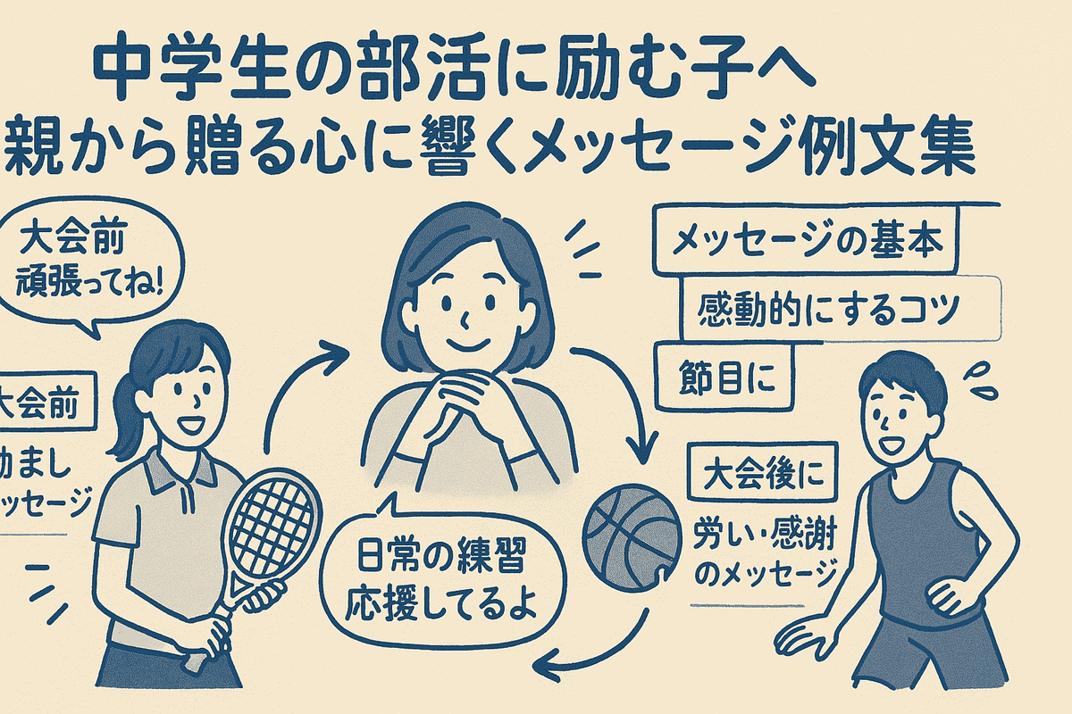 中学生の部活に励む子へ｜親から贈る心に響くメッセージ例文集 - note’ no naka
